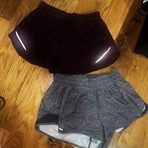 Two Pairs of Lululemon Hotty Hot Shorts